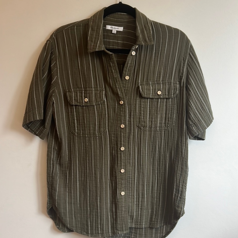 Madewell Short Sleeve Button Down, S